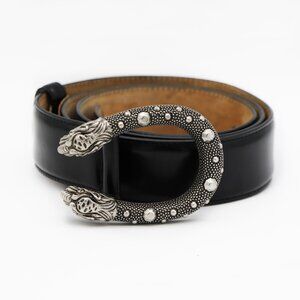 GUCCI Dionysus BuckleBlack Leather Belt * Read *